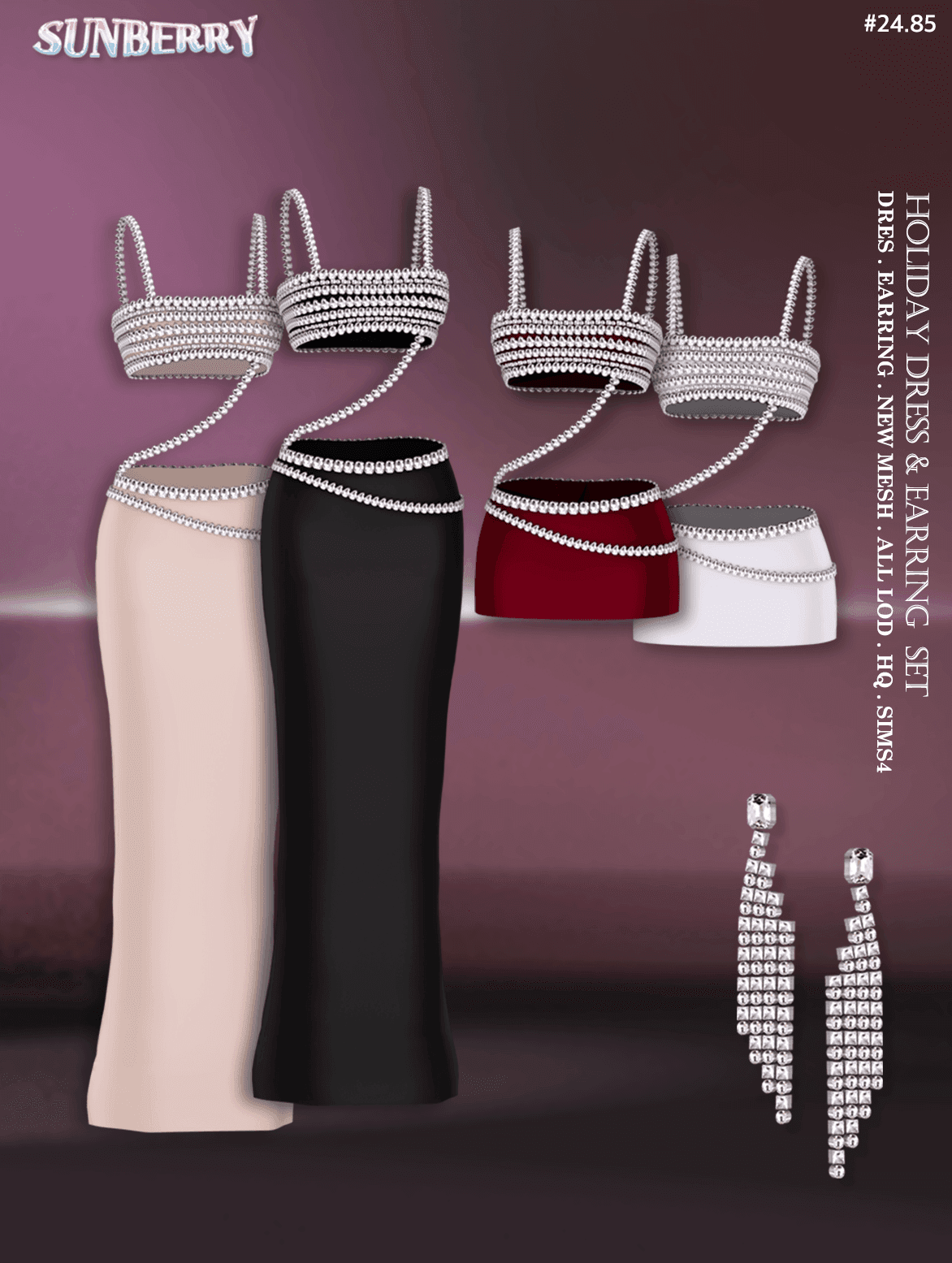 Галерея мода Сет платьев Holiday Dress & Earring Set #2